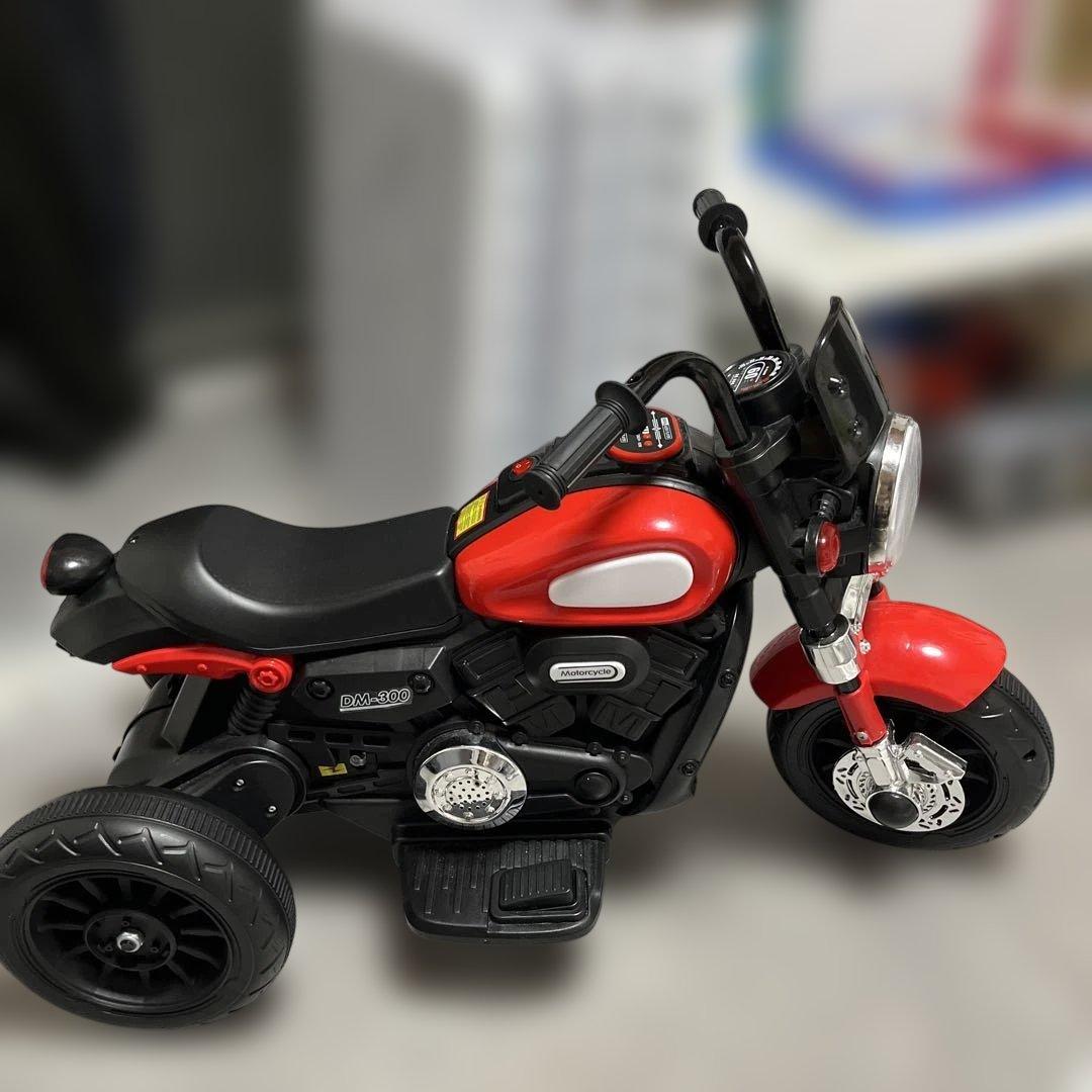 電動乗用玩具　アメリカンサイドカー DM-300 電動バイク 赤/黒