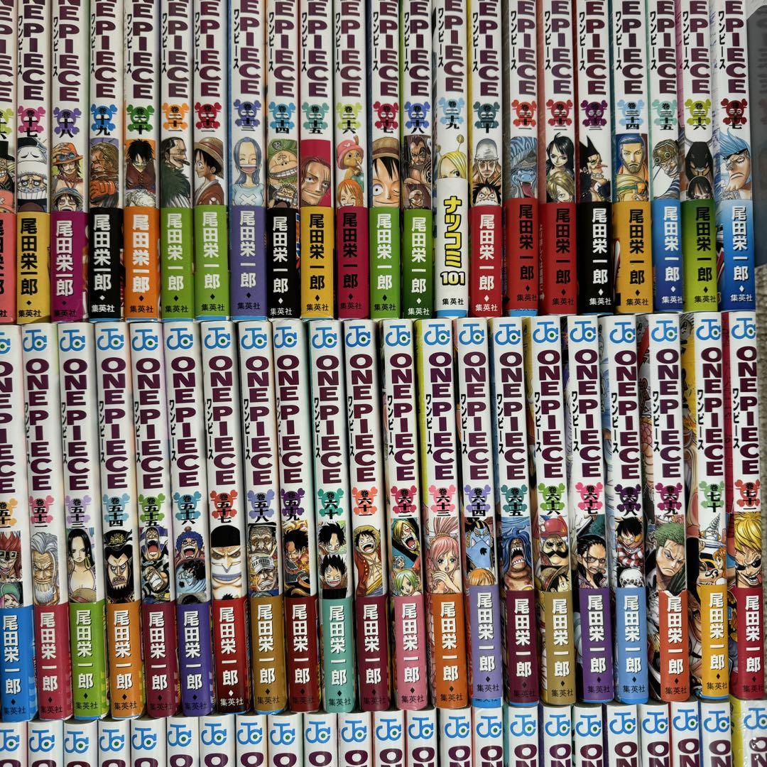 ワンピース　1-112巻　全巻初版帯付 全巻初版帯付】ONE PIECE 全112巻＋関連本1冊 - メルカリ