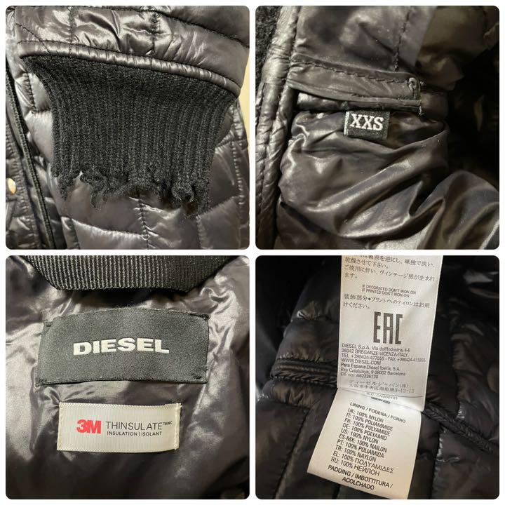 DIESEL ディーゼル ベンチコート キルティングコート 黒