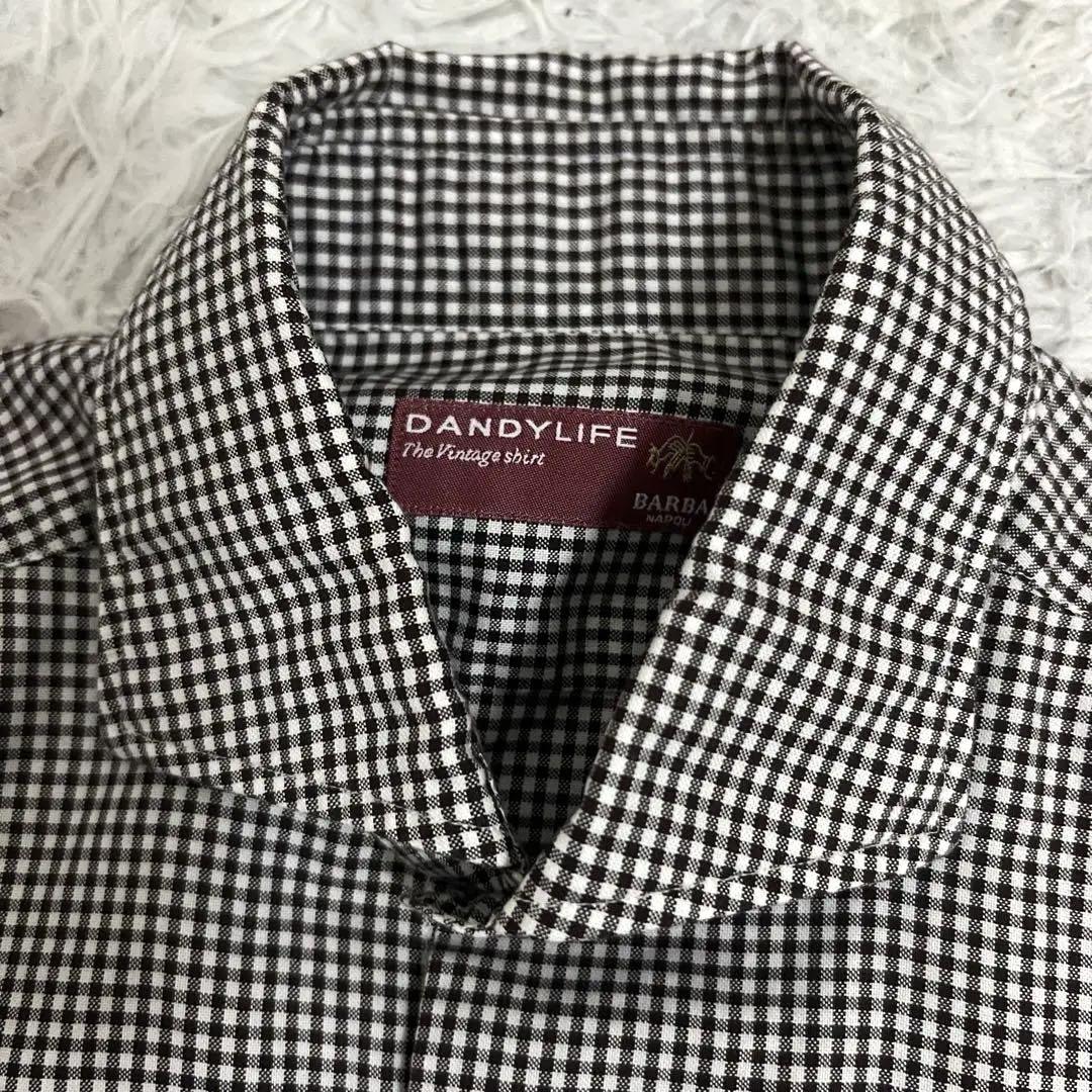 極美品✨BARBA 長袖シャツ ギンガムチェック カッタウェイ 41/16
