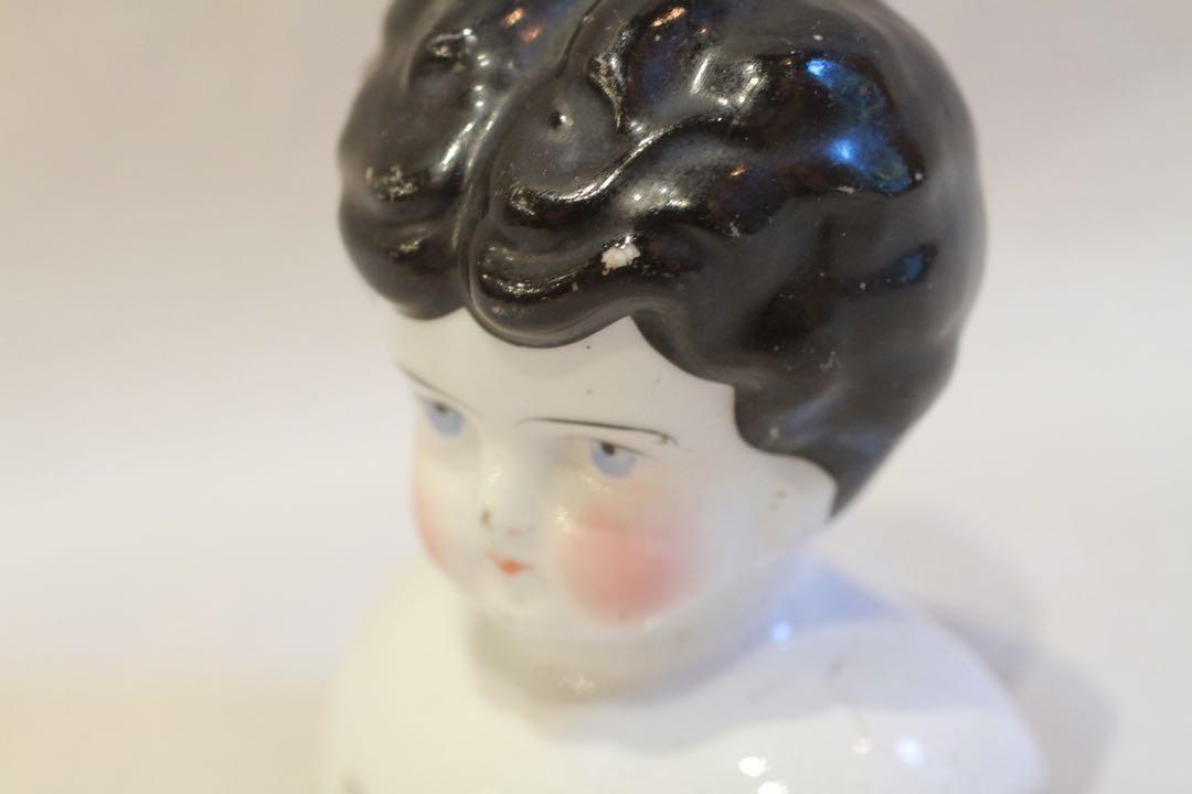 ドイツ製　アンティーク　チャイナヘッドドール　頭部のみ　1800年代後期頃