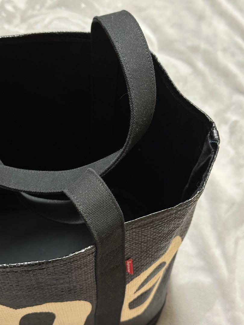SUPREME Raffia Tote Bag トートバッグ 黒/ベージュ