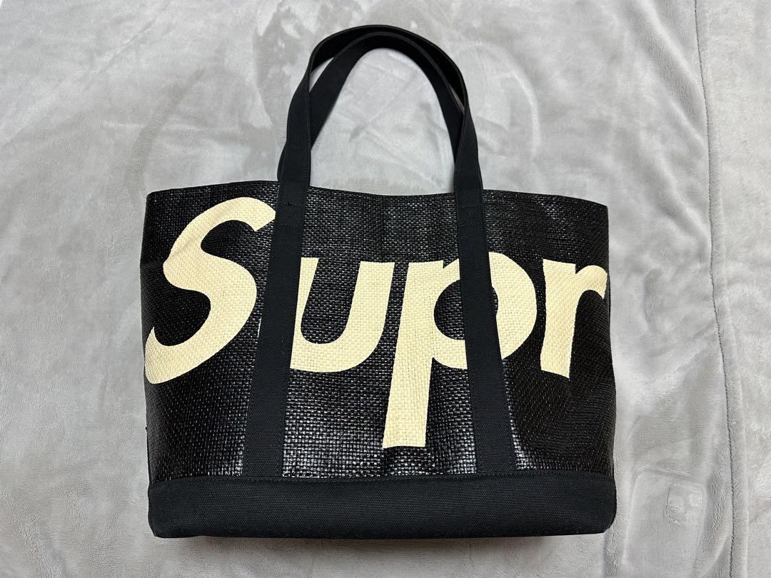 SUPREME Raffia Tote Bag トートバッグ 黒/ベージュ