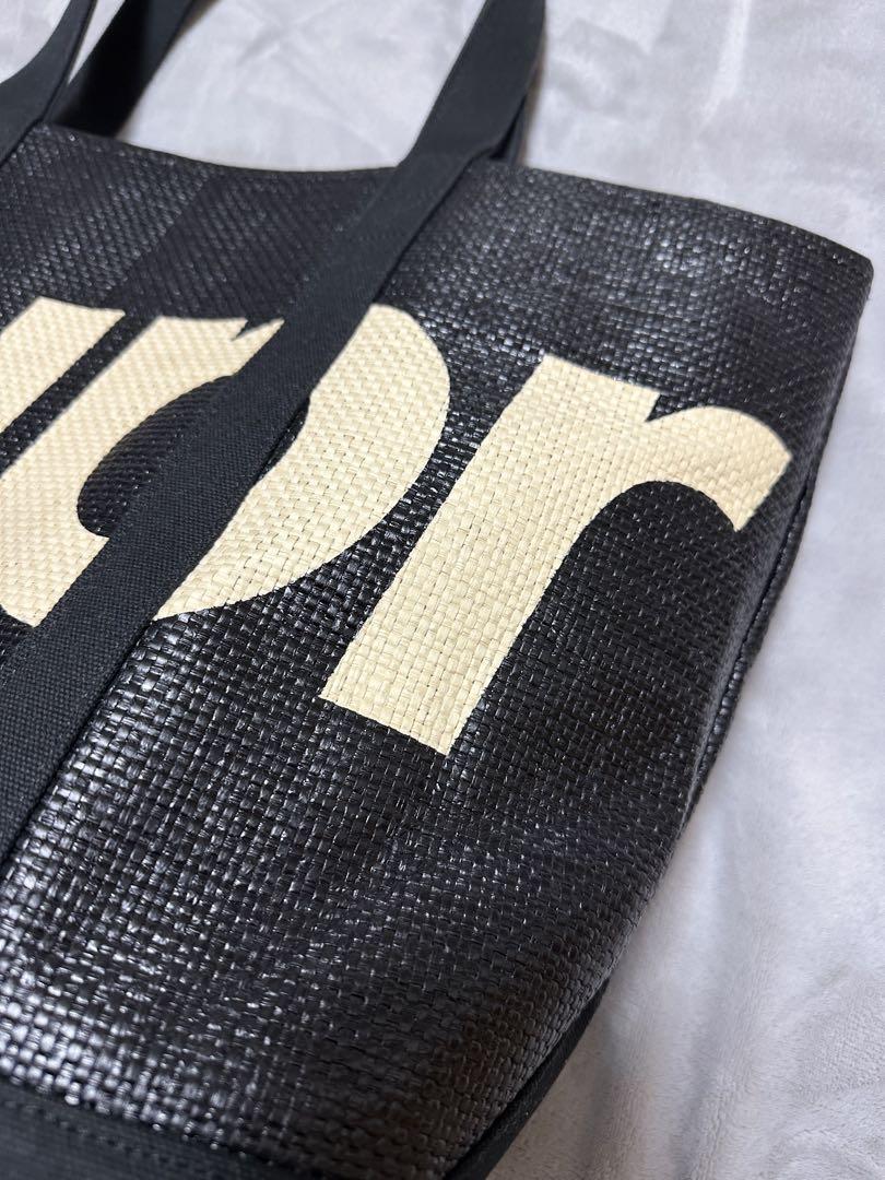 SUPREME Raffia Tote Bag トートバッグ 黒/ベージュ
