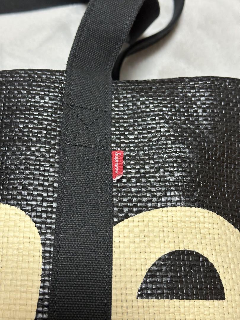 SUPREME Raffia Tote Bag トートバッグ 黒/ベージュ