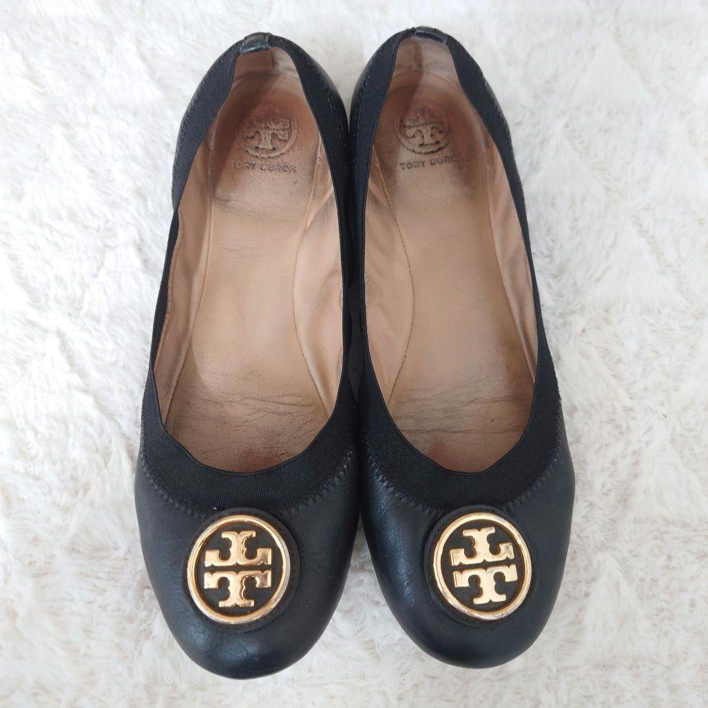 ToryBurch　トリーバーチ　フラットシューズ　パンプス　ブラック　24cm