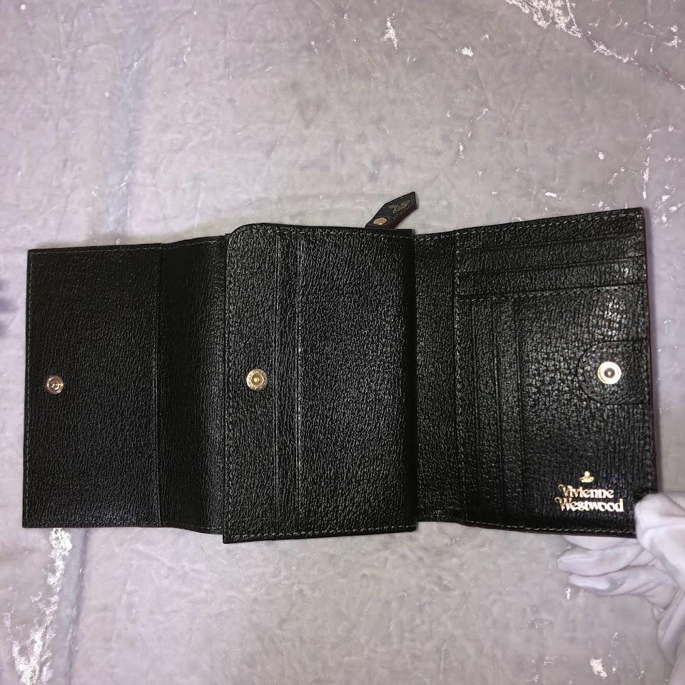 【美品】VivienneWestwood　三つ折財布　ブラック　ユニセックス