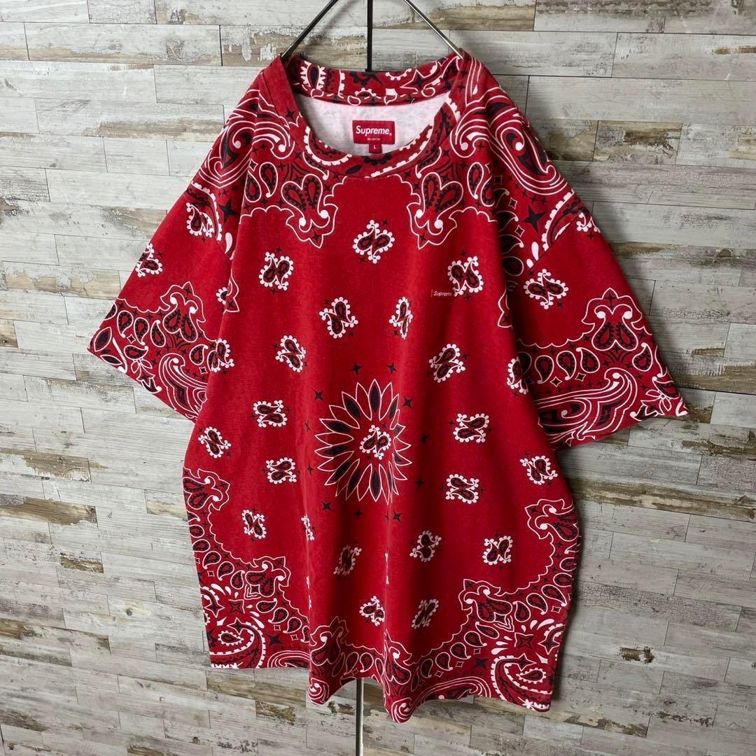 3283U【美品】シュプリーム☆スモールボックスロゴ バンダナ柄