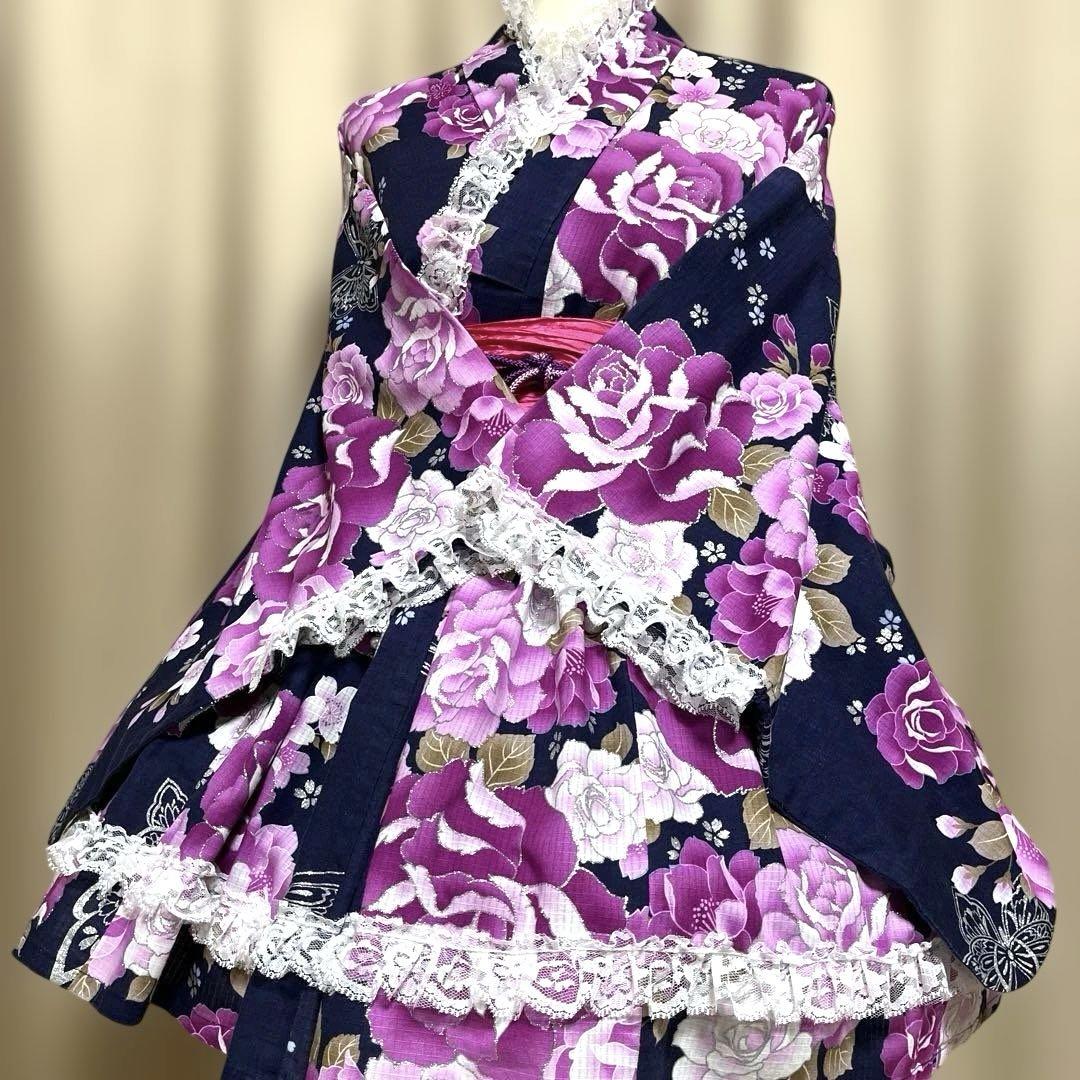 C⑤ 浴衣　地雷系　量産型　ドレス　姫ギャル 浴衣ドレス 姫ギャル 大人 地雷 量産型 平成ギャル