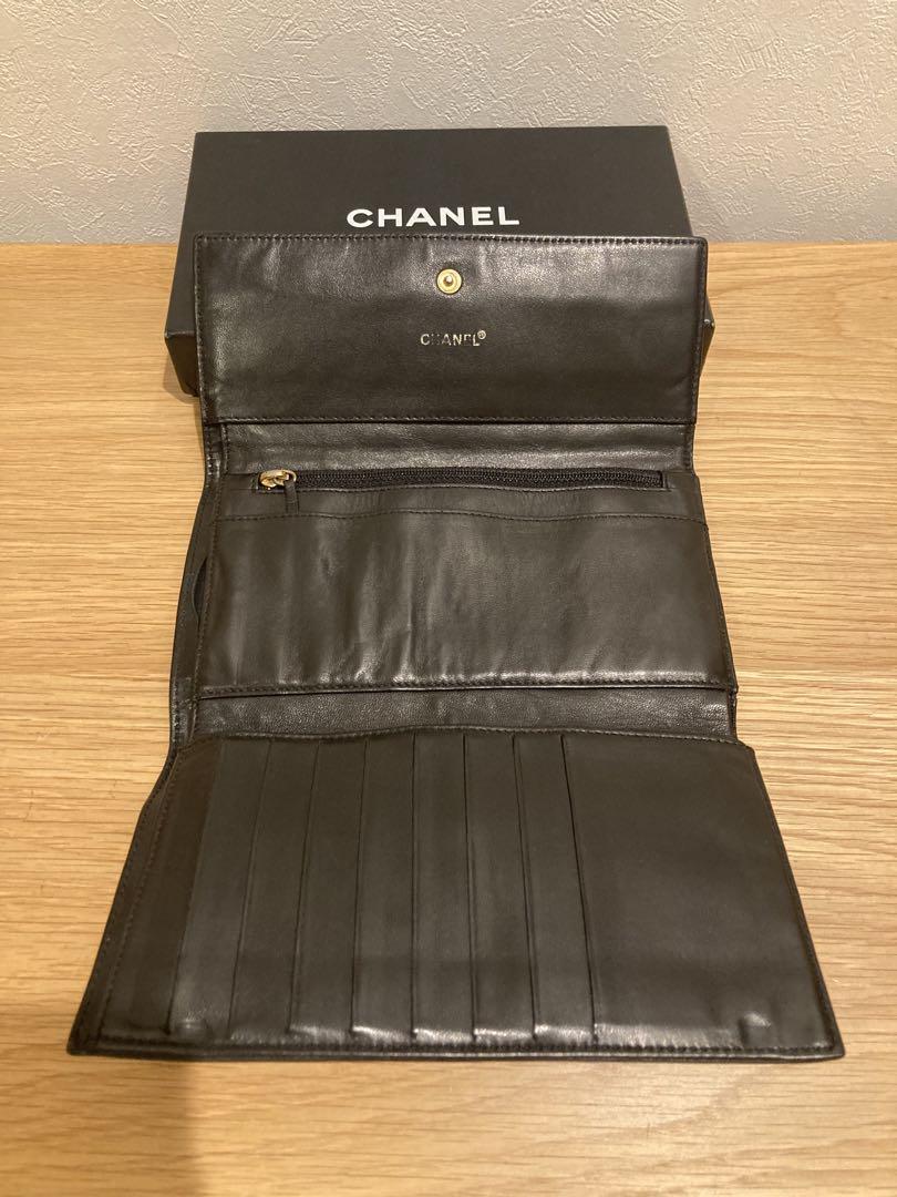CHANEL　シャネル　長財布　チョコバー　ラムスキン　シリアル有　箱付き