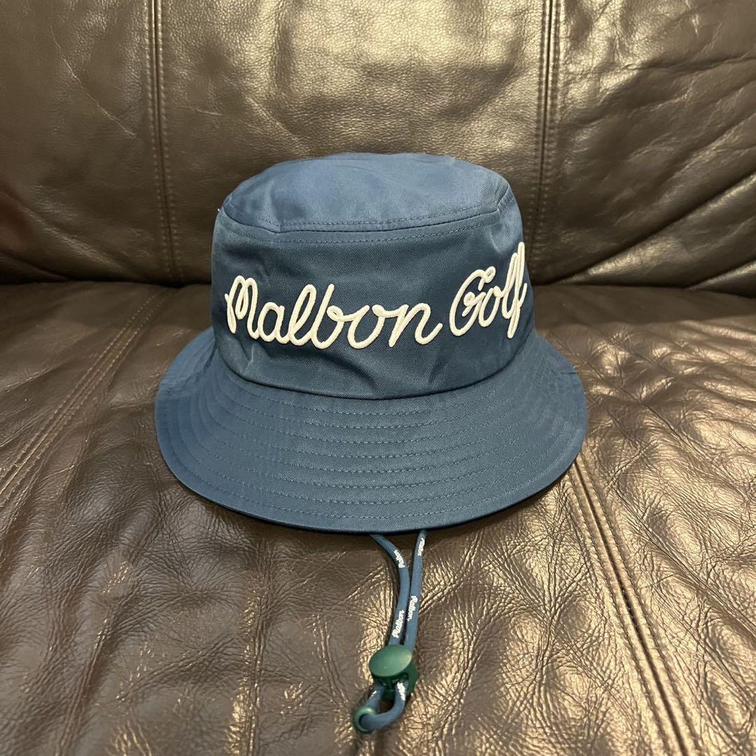 新作】MALBON GOLF マルボンゴルフ バケットハット 帽子 紺