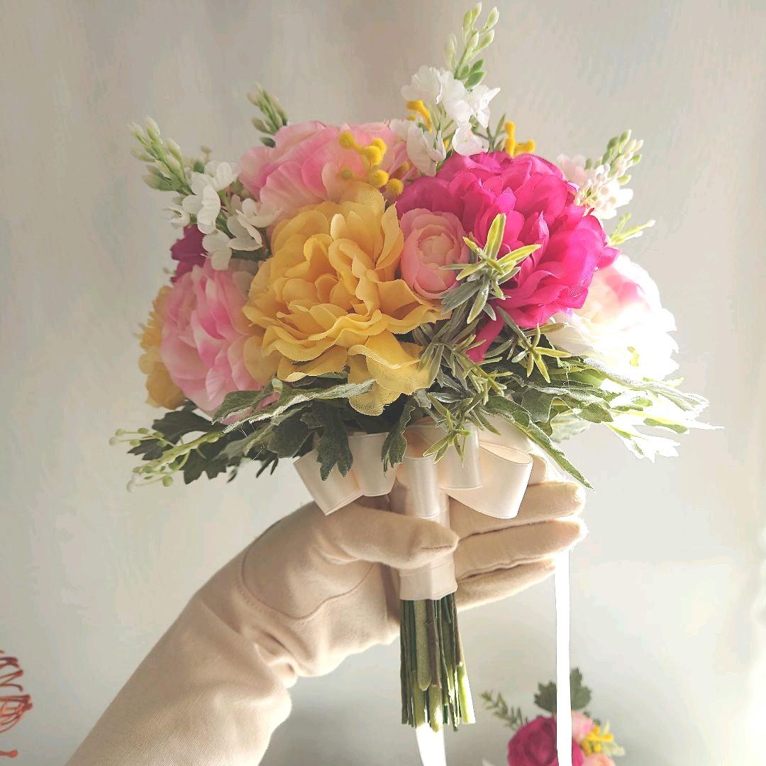 レディース NO.YWP118ウェディングブーケ造花前撮りブライダルブーケ結婚式 QIqPD-m94965189107 ―ナンキュラ