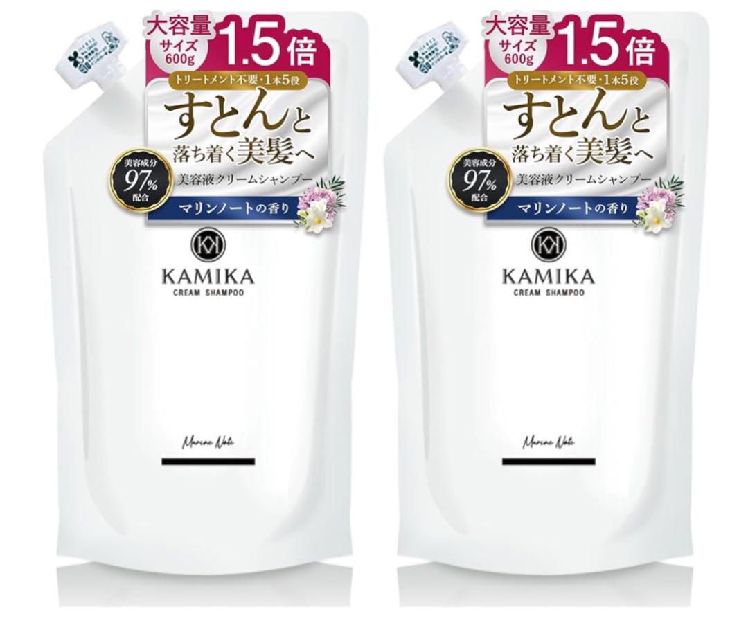 KAMIKA カミカ クリームシャンプー マリンノート 詰め替え 600g2個 Amazon | KAMIKA カミカ クリームシャンプー 詰め替え パック