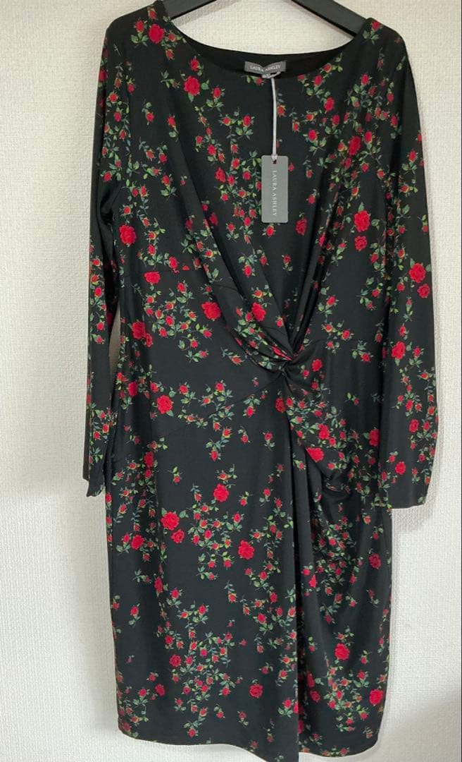 LAURA ASHLEY ローラアシュレイ ワンピース 裏地付きXL LL Laura Ashley