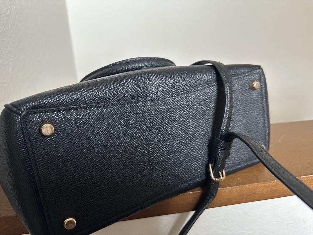 COACH ブラックレザー ハンドバッグ