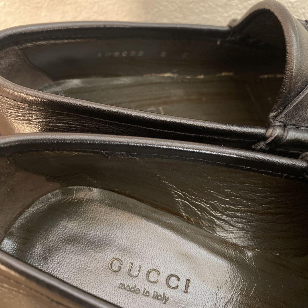 美品GUCCIビットローファー5Cオールブラック