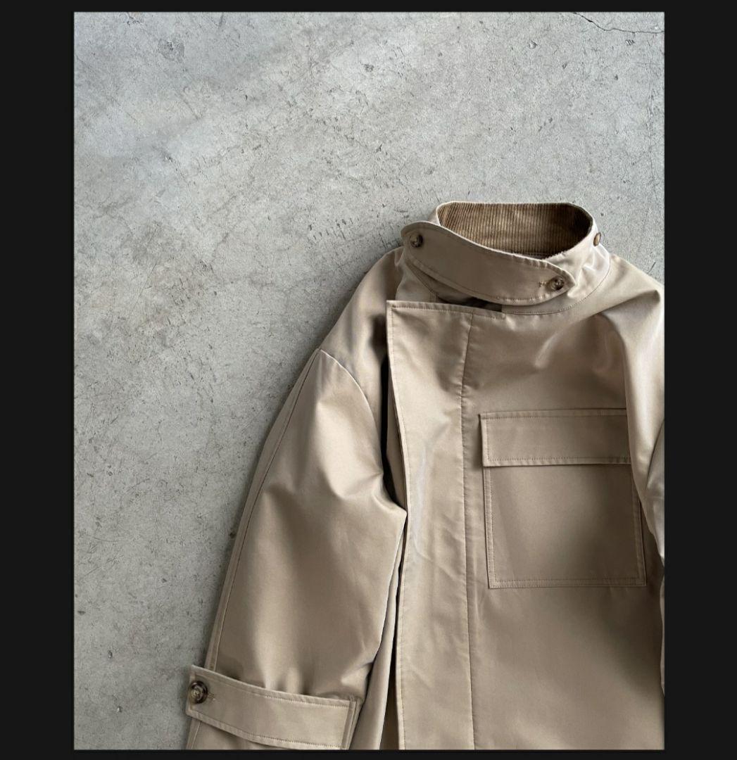 未使用】FASHIRU stand collar trench coat - メルカリ