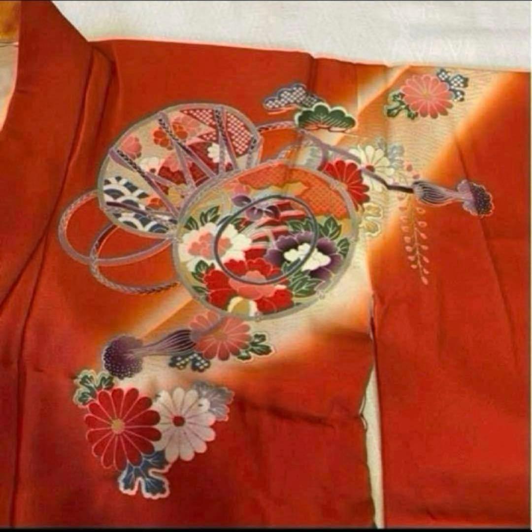 七五三 女の子 7歳 正絹 着物フルセット 120作り帯/箱せこ/草履/髪飾り 七五三 女の子 7歳 正絹 着物フルセット 120作り帯/箱せこ/草履/髪飾り