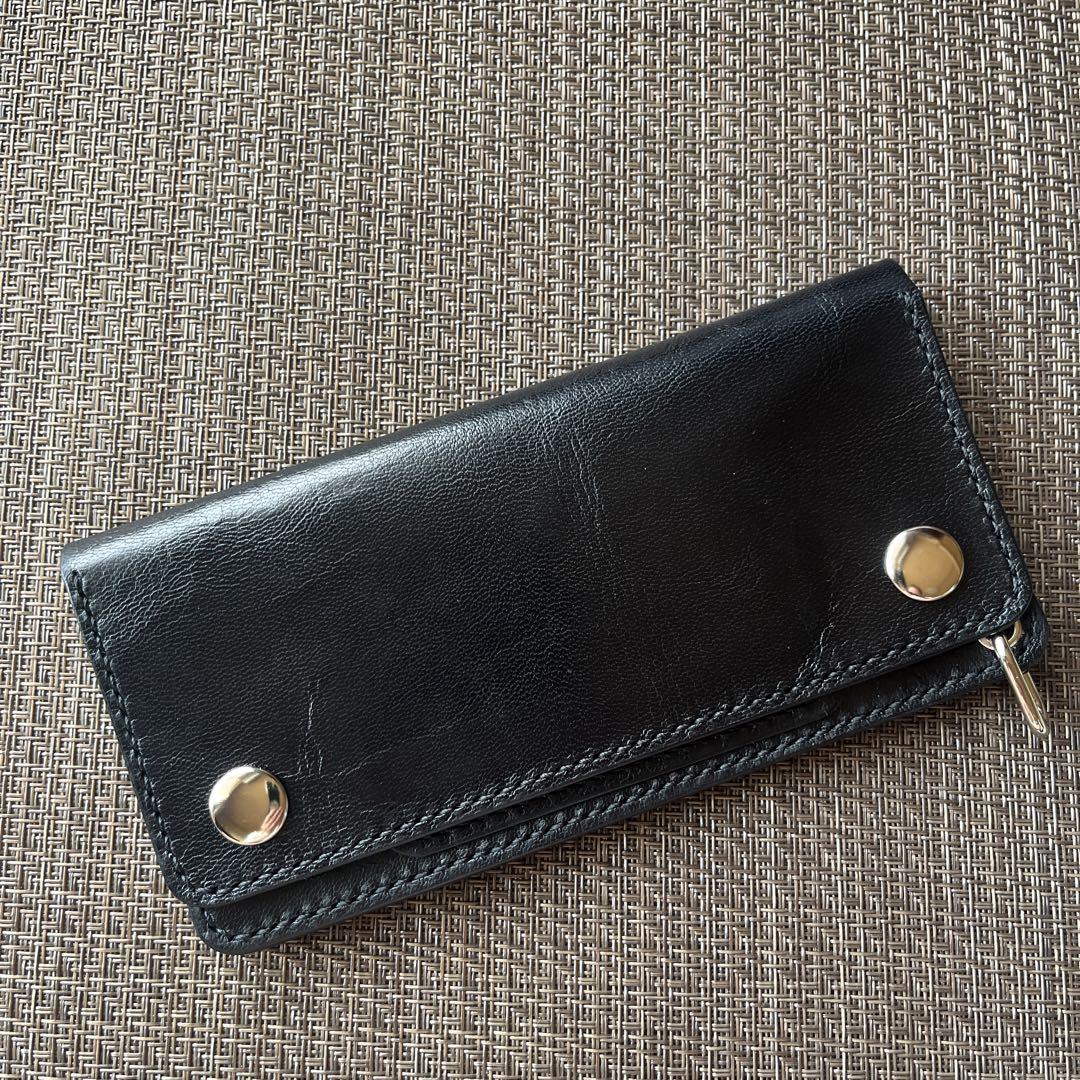【週末限定価格】ゴート ロングトラッカーウォレット ニッケル