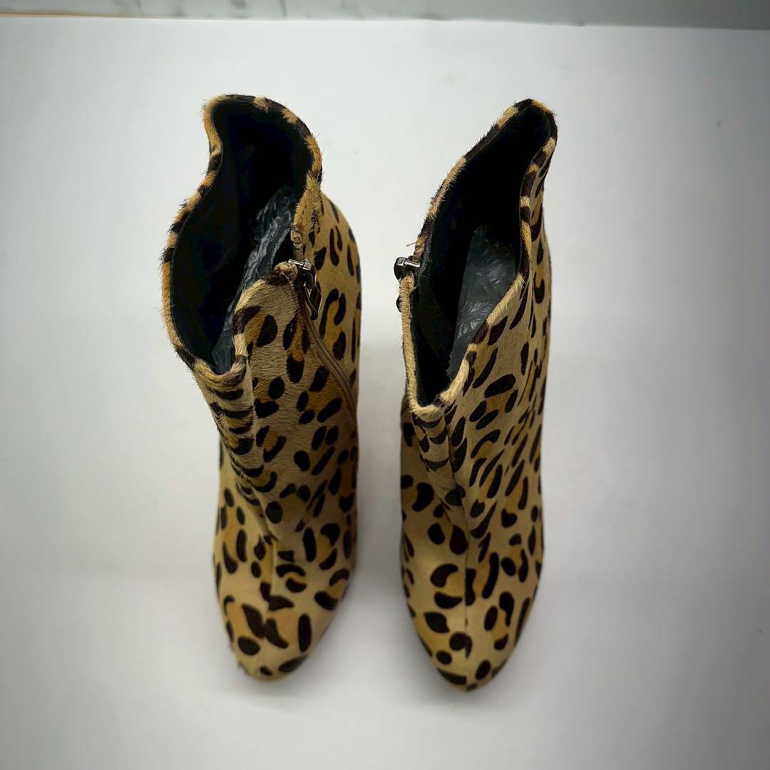 Christian Louboutin レオパード柄 ハイヒールブーツ 40 - メルカリ