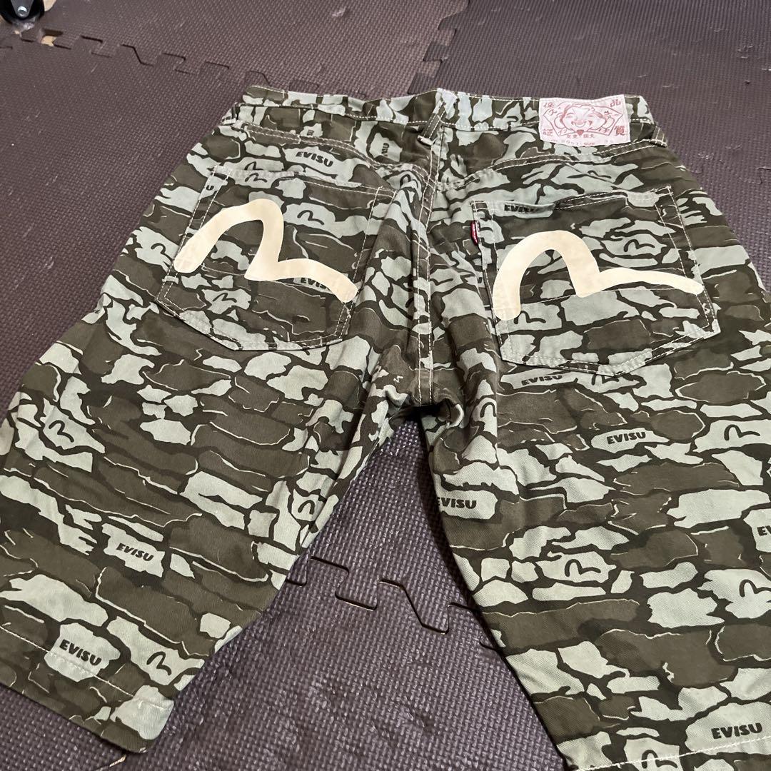EVISU石垣柄ハーフパンツ