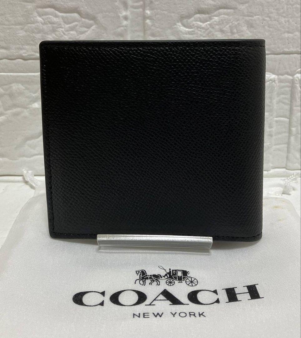 COACH 　二つ折り財布　シンプルCロゴ