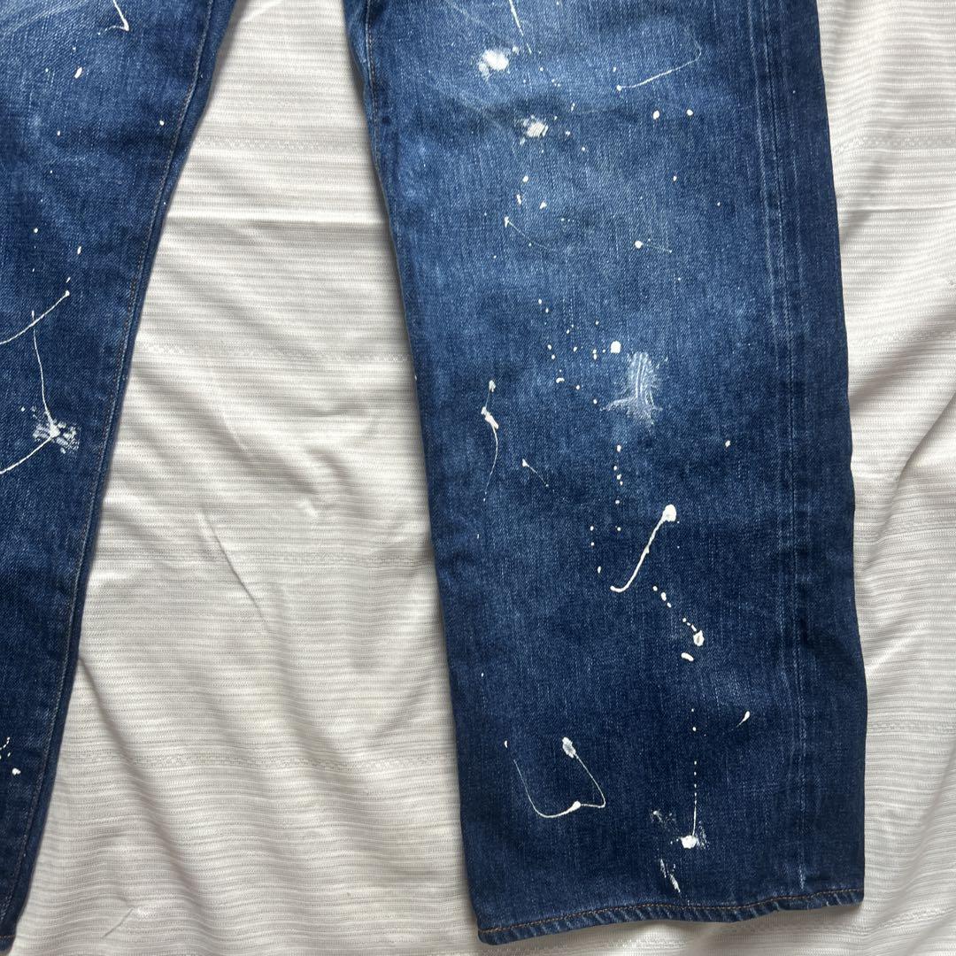 児島ジーンズ Kojima jeans ペイントパンツ 赤耳 セルビッチ W33