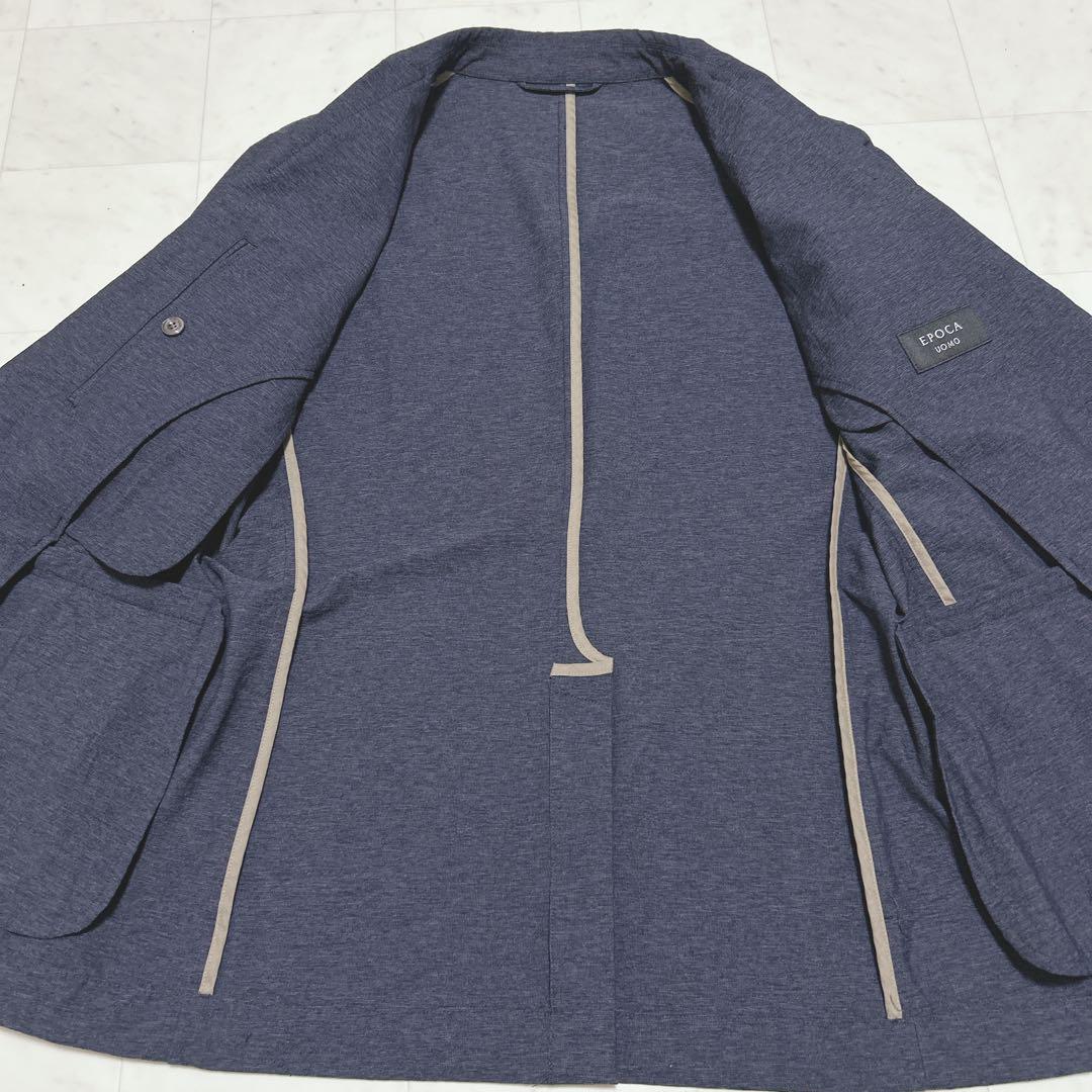希少X✨EPOCA UOMO アンコン サマージャケット ストレッチ ネイビー