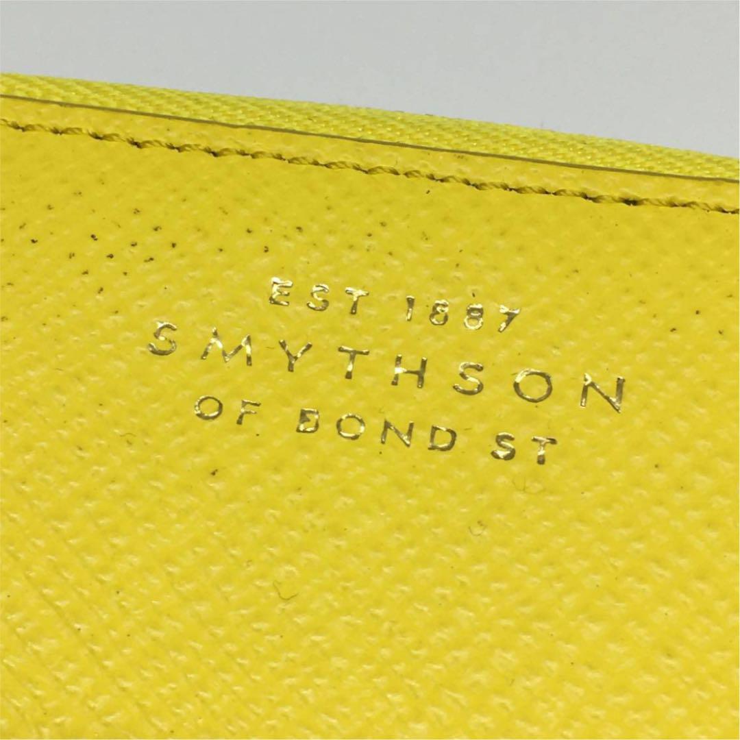 スマイソン SMYTHSON★イエロー パナマ ジップコインケース