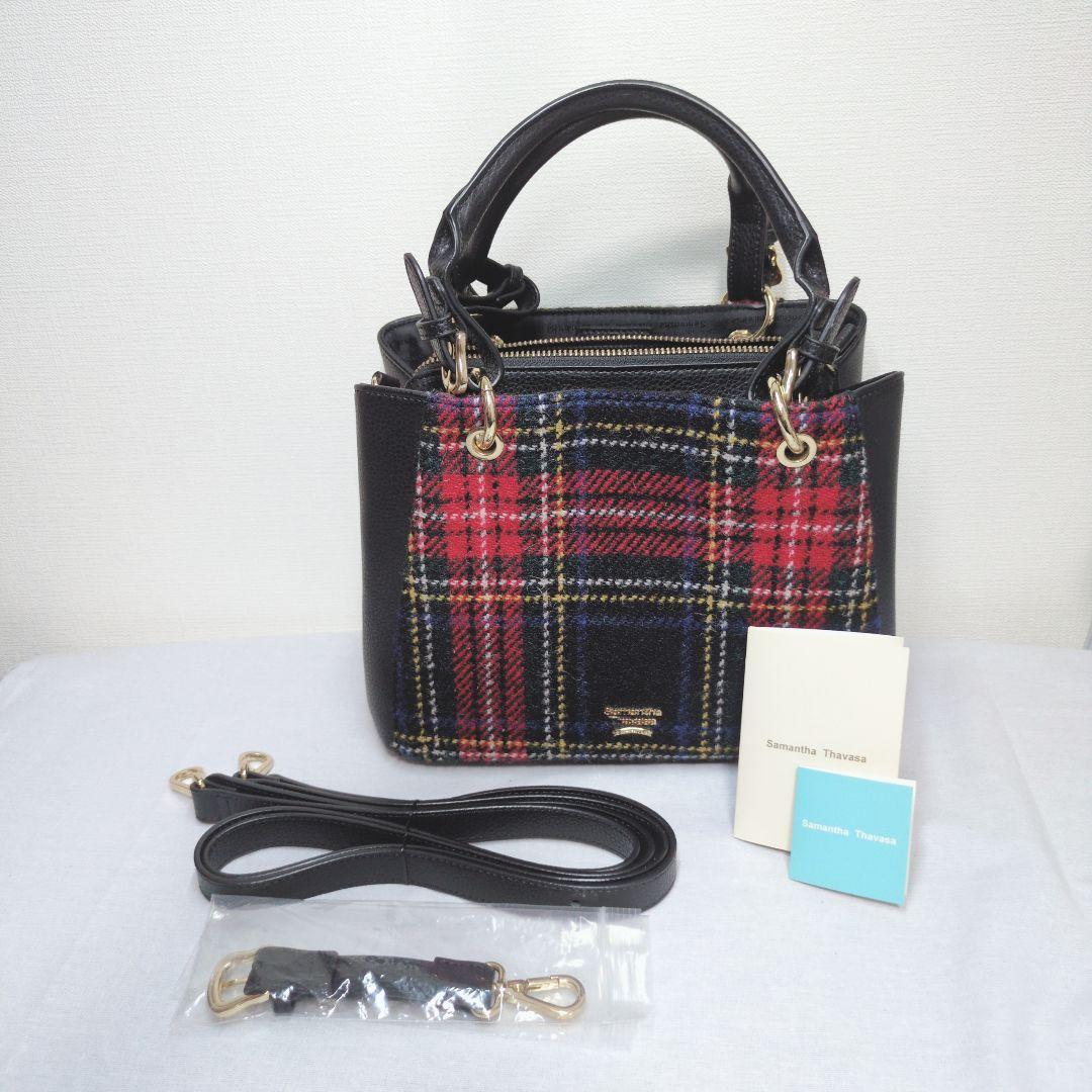 超美品 ハリスツイード SamanthaThavasa ハンドバッグ コラボ