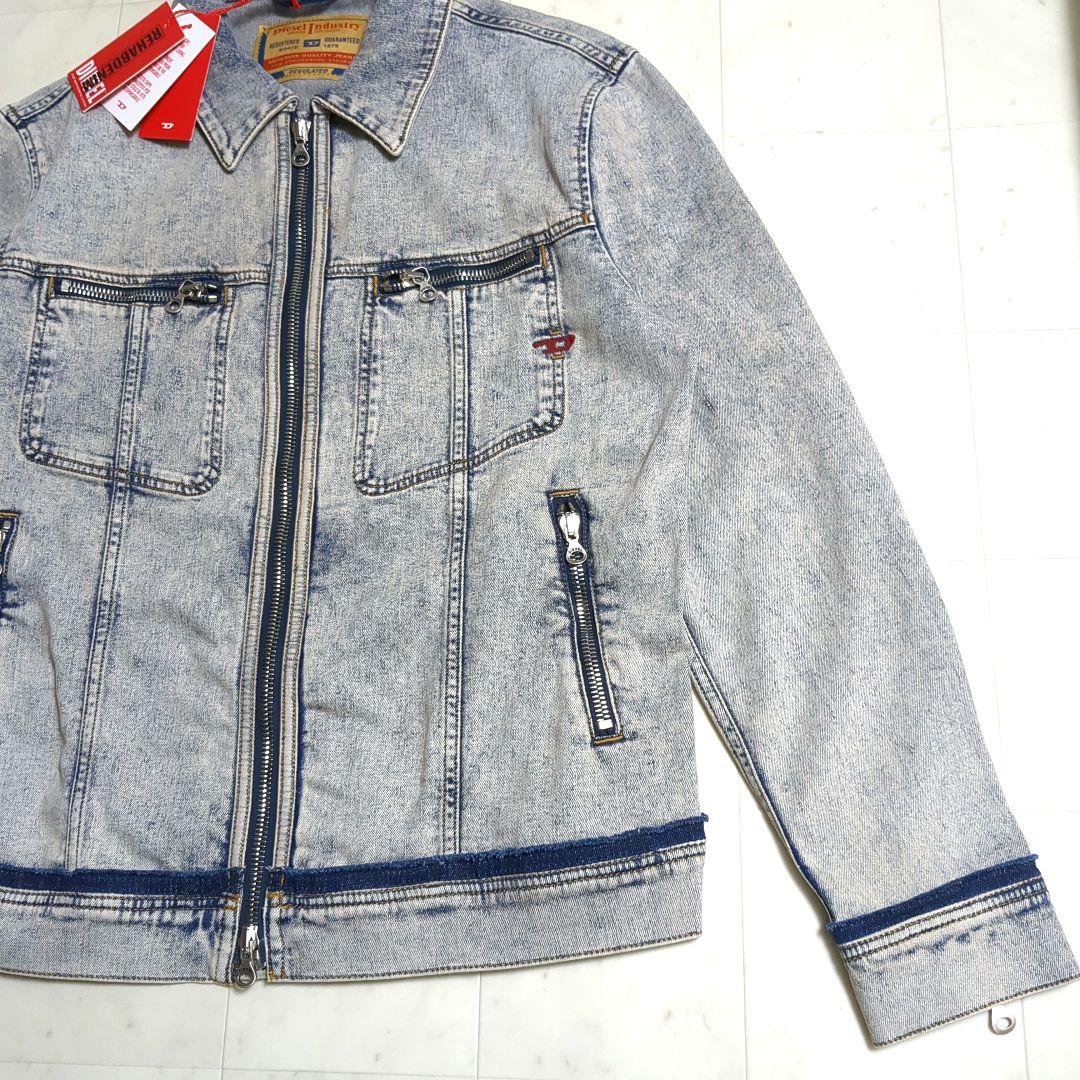 DIESEL】メタルDロゴ デニムジャケット Blue 送料関税込 (DIESEL