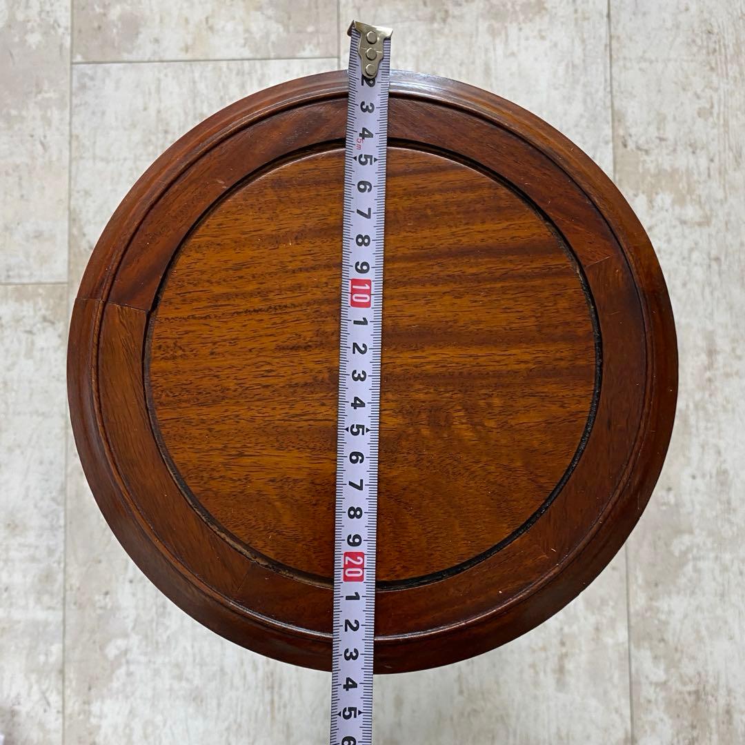 唐木 花梨無垢 透かし彫り 猫脚 花台 飾り台 花瓶スタンド ダークブラウン目立った傷や汚れなし NEXPOTALLINN_EU