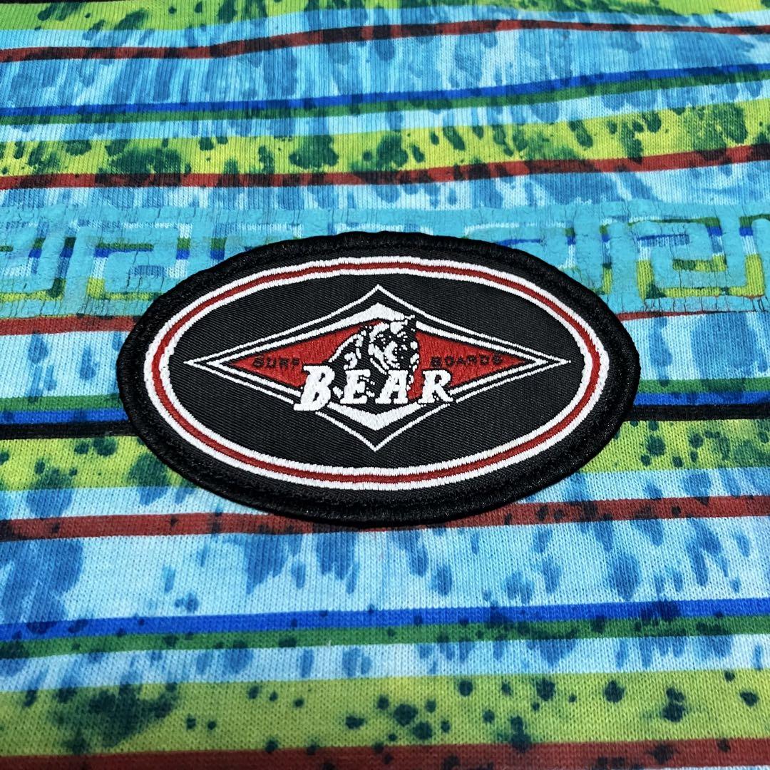 《90s美品米国製珍品》ベアーbearマルチカラーボーダーtシャツオールドサーフ