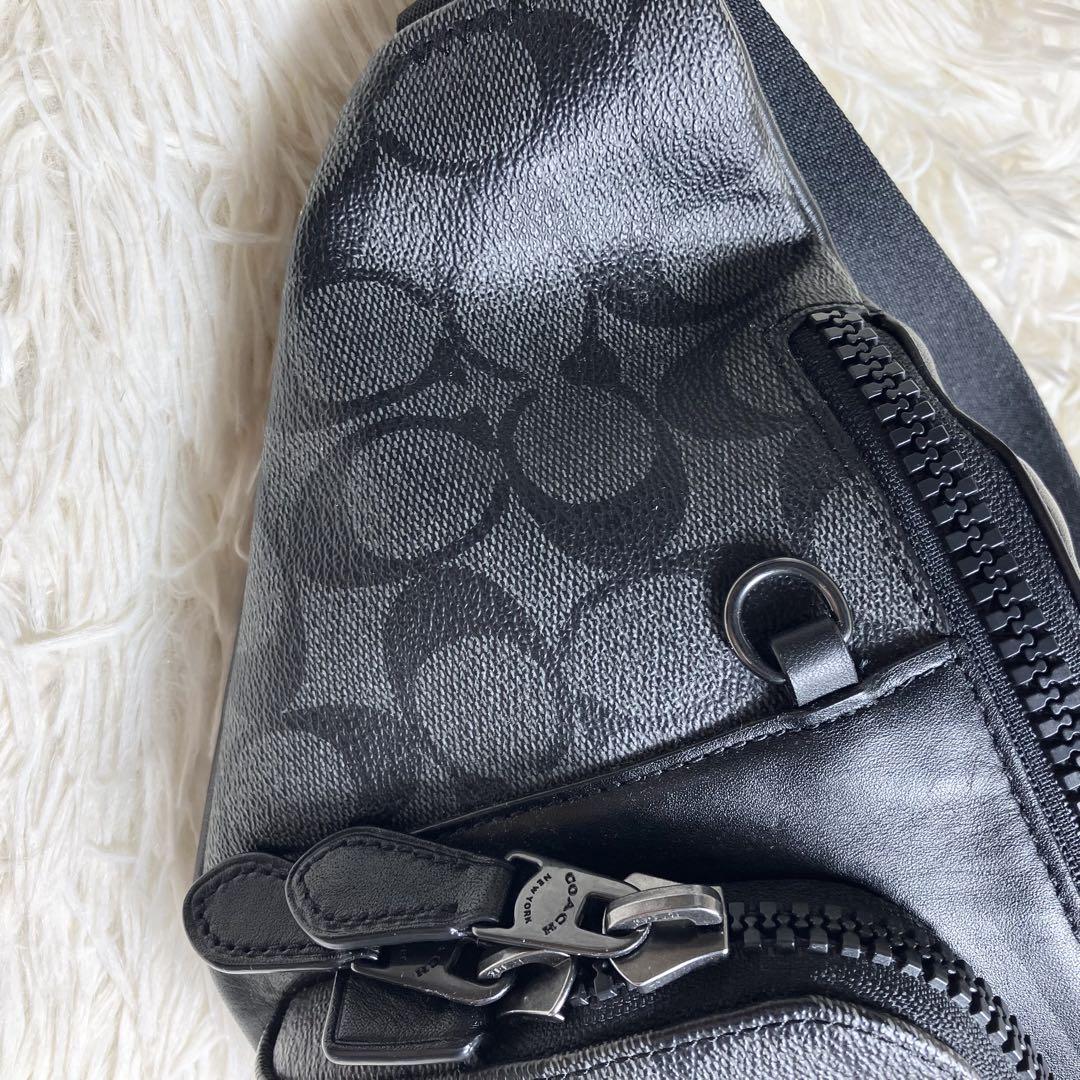 【未使用】COACH＊ボディバッグ シグネチャー チャコール PVC 未使用級】COACH ボディバッグ シグネチャー チャコール - メルカリ