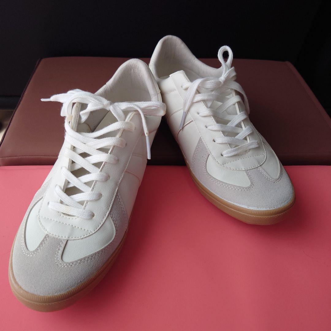 FREAK'S STORE ホワイト スエード レザー スニーカー