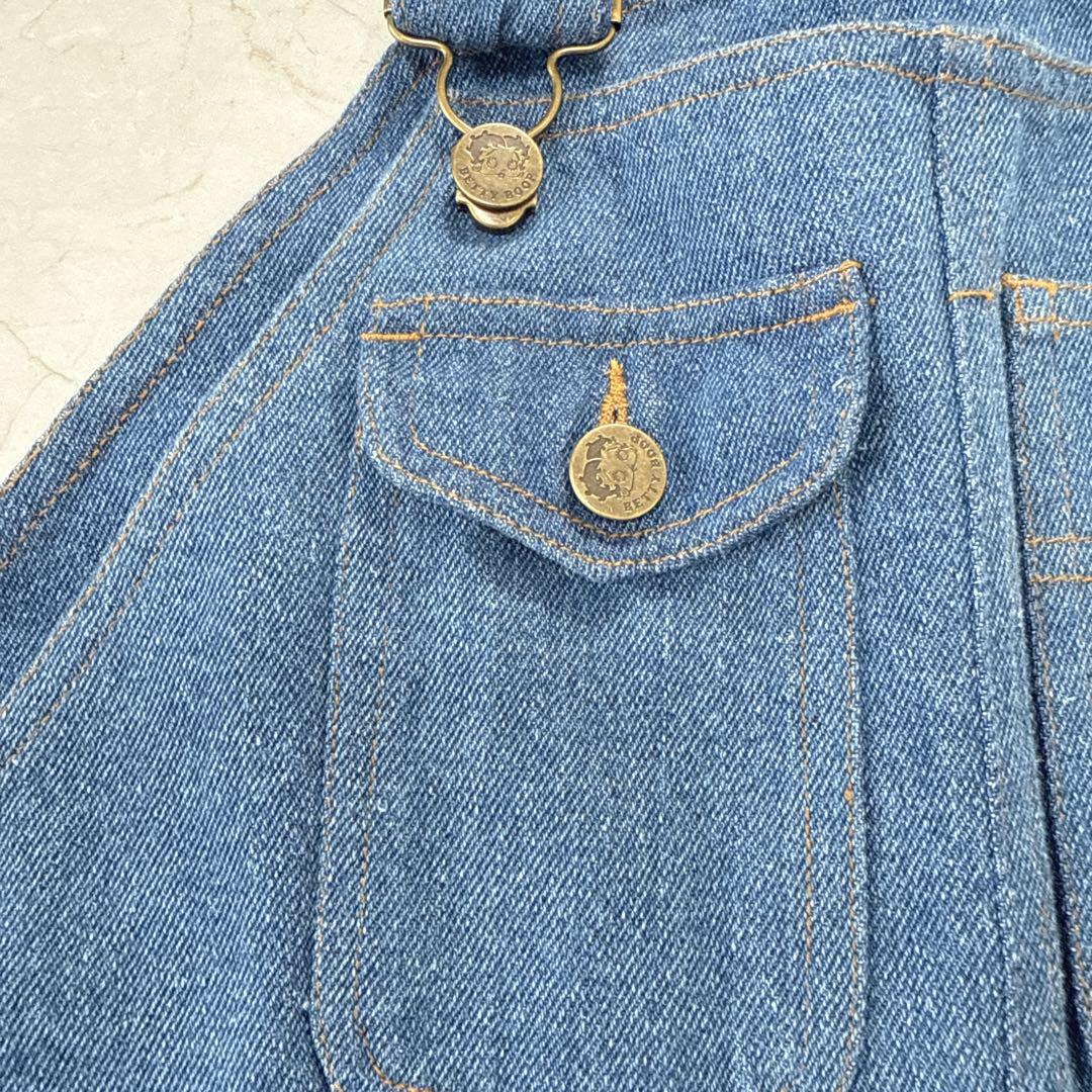 美品☆ベティちゃん オーバーオール サロペット デニム 刺繍