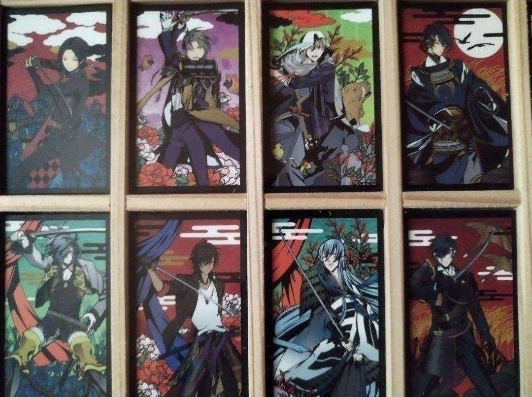 刀剣乱舞　花あそび花札72枚入り　木製額縁