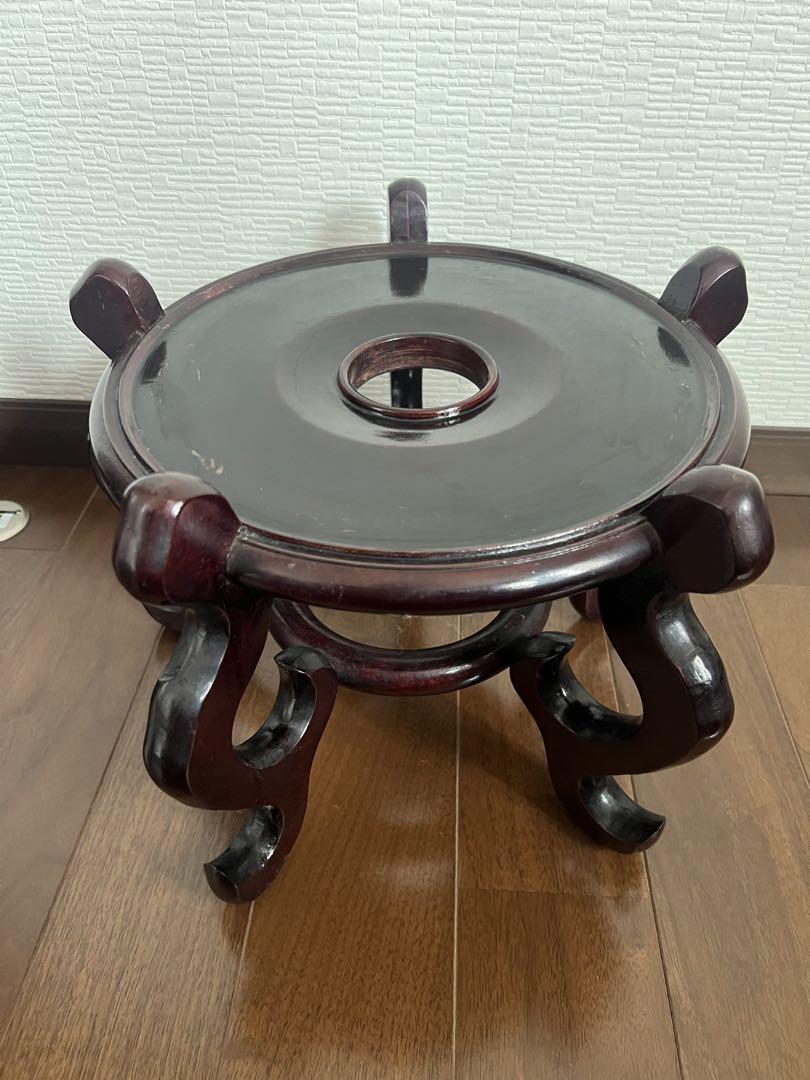 レア 骨董、アンティーク天然木　釘を使わない昔の 盆栽台 花台 訳あり
