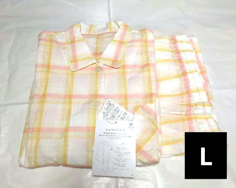 新品タグ付き 睡眠科学 ワコール パジャマ ルームウェア チェック 春夏 L