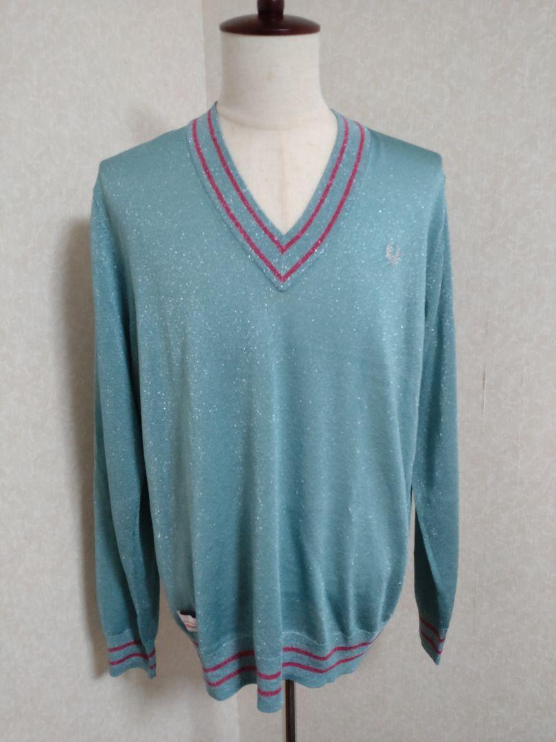 希少!未使用 FRED PERRY LOVERBOY Vネック ニット L 薄手