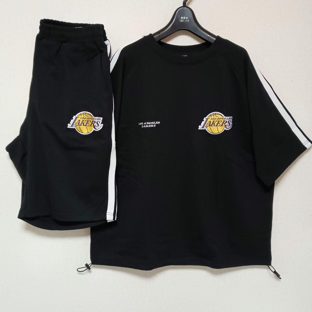 大好き NBALakers新品未使用バスケット上下セットアップハーフパンツT トップス