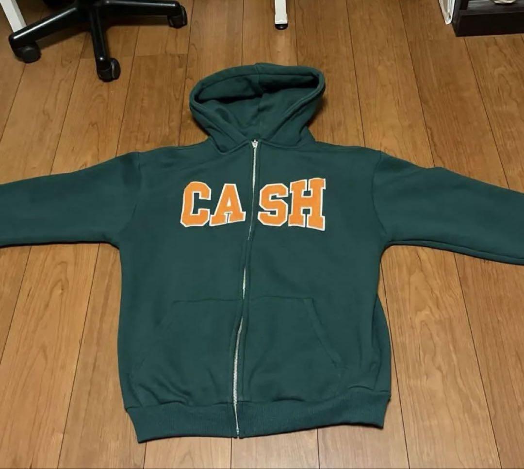 cash only zip hoodie ジップパーカー