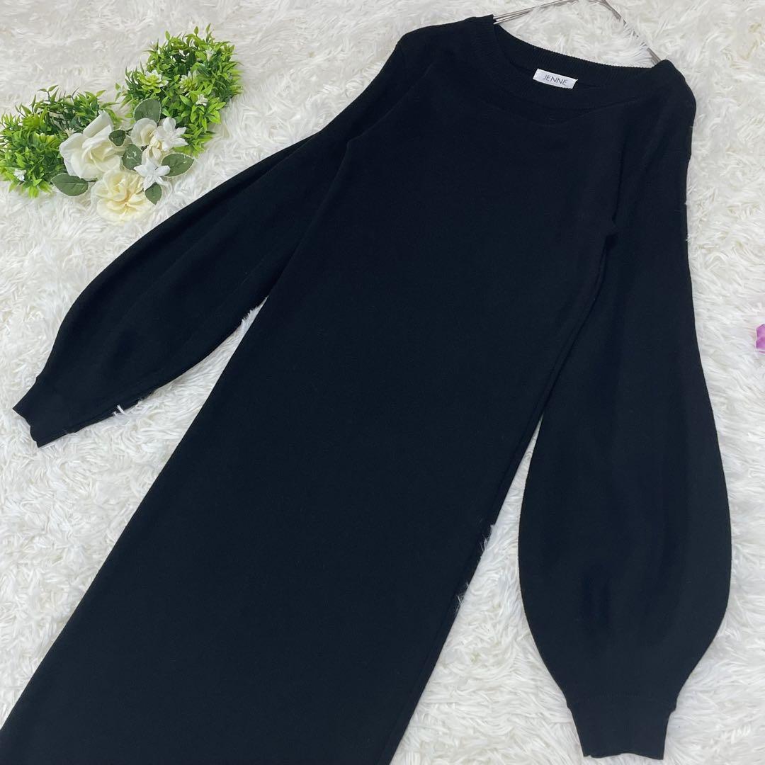 【21AW】 【美品】 JENNE ボリュームスリーブニットワンピース