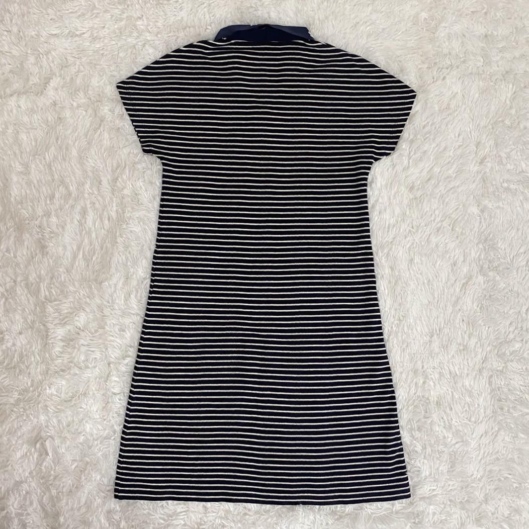 美品】 フレッドペリー ボーダー ポロ 半袖ワンピース 赤月桂樹