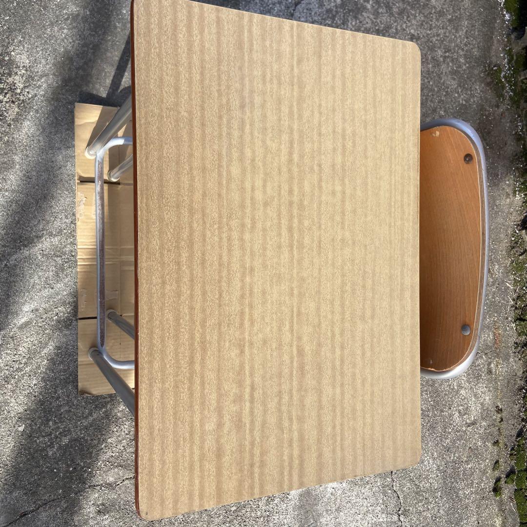 Daiichi 学校机 1号 机 椅子 セット レトロ ③