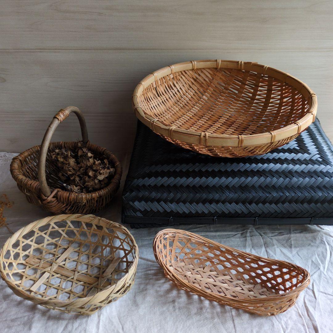 楽天市場】ざる 紫竹 盛り皿 網代編み 手作り 菓子器 竹籠 カゴ