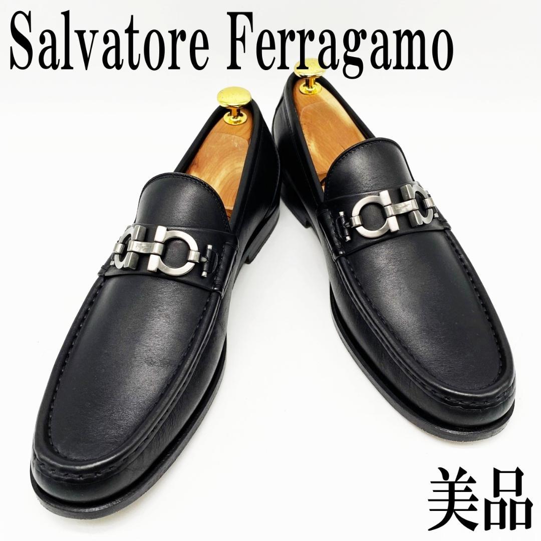 見事な創造力 Ferragamo サルヴァトーレフェラガモ スウェード ビットローファー - ドレス/ビジネス