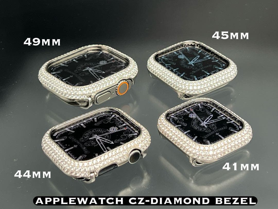 アップルウォッチ　czダイヤモンドベゼル ケース