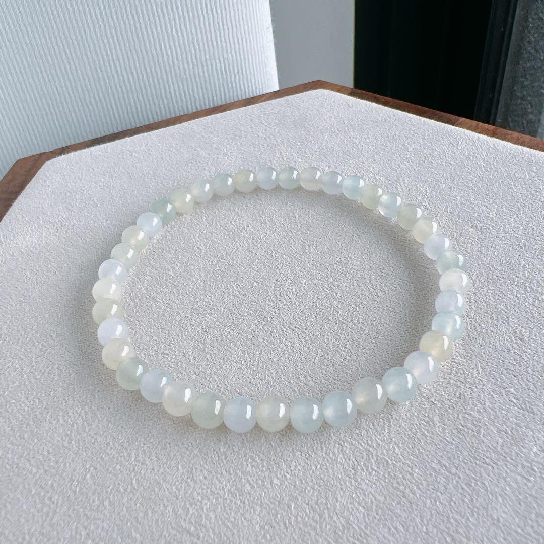 天然ミャンマー産本翡翠ブレスレット 17cm