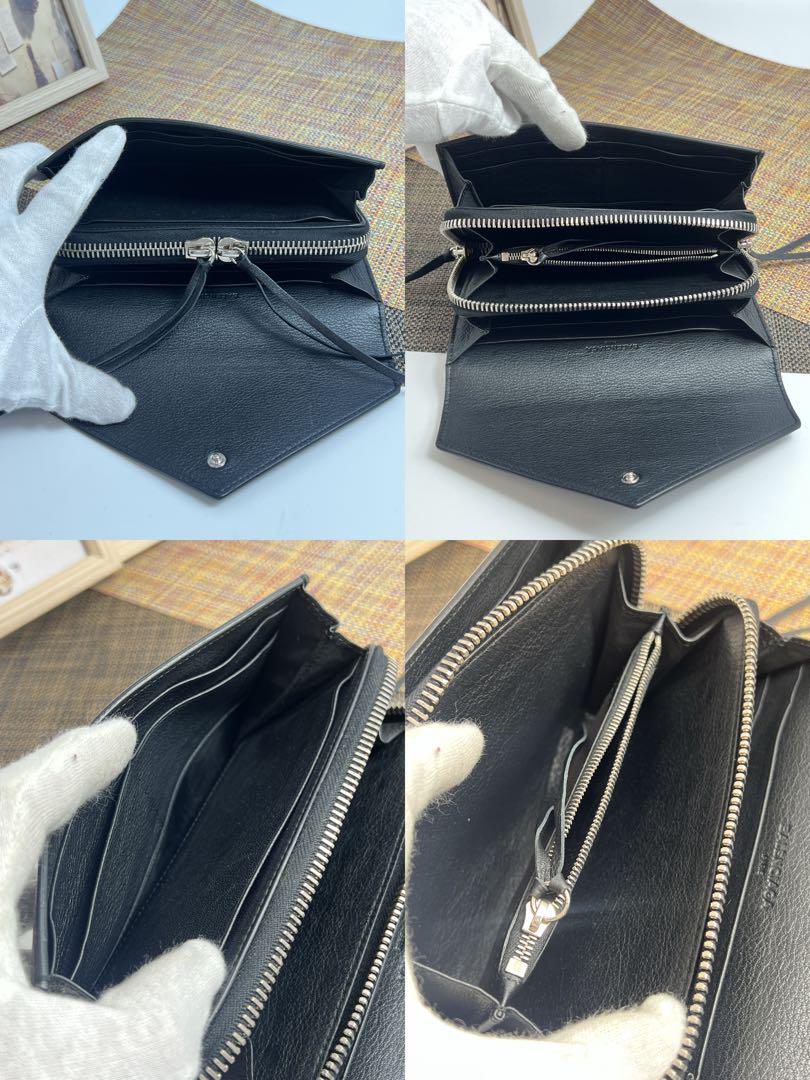 ✨極美品✨BALENCIAGA 長財布　ペーパーマニー　ブラック　付属品完備 ✨極美品✨BALENCIAGA バレンシアガ ペーパーマニー レザー長